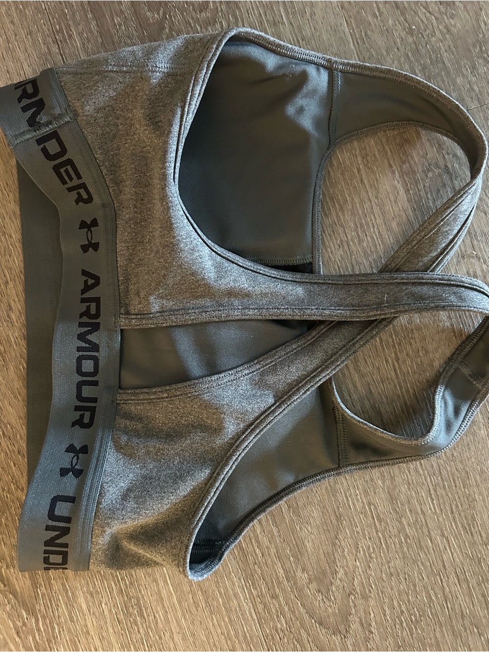 Under Armour Grey Women's Sports Bra with Branded Elastic Band